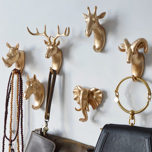 Wall Mounted Animal Head Rack