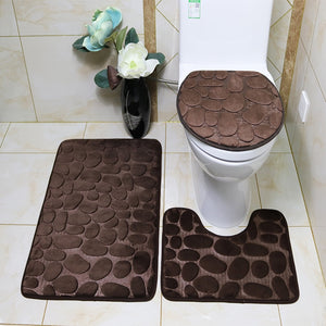 Non Slip Cobblestone Bath Mat set