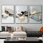 Nordic Luxury Ribbon Abstract Wall Art