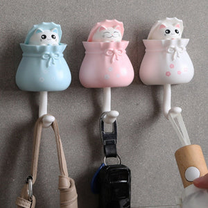 Cartoon Cat Decorative Hooks