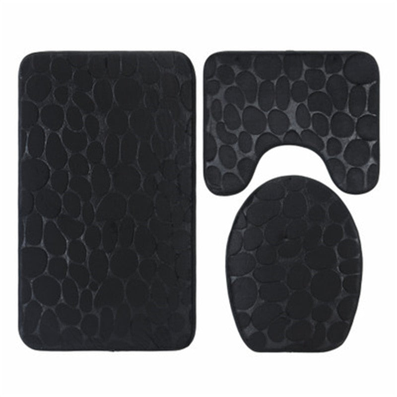 Non Slip Cobblestone Bath Mat set