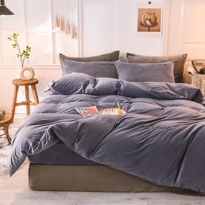 Velvet Duvet Bedding Set