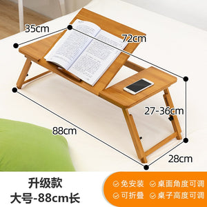 Bed folding notebook writing wooden table