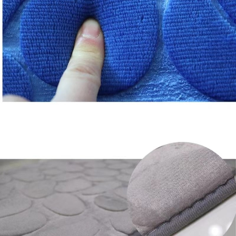 Non Slip Cobblestone Bath Mat set