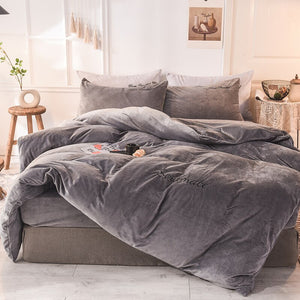 Velvet Duvet Bedding Set