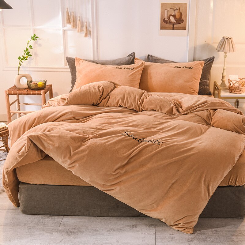 Velvet Duvet Bedding Set