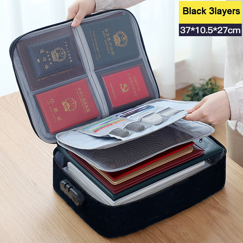 Multi-Layer Document Tickets Storage Bag