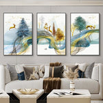 Nordic Luxury Ribbon Abstract Wall Art